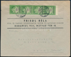 1946 (27. Díjszabás) Külföldi Levél 1.600.000AP Túlbérmentesítéssel Svájcba, 500 Ezer AP Kettős Fogazással / Cover With  - Altri & Non Classificati