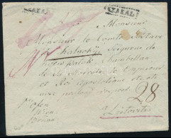 Ca. 1830 Portós Levél / Unpaid Cover "SZAKÁL" - Ofen - Wien - Brübb - Lietovit - Altri & Non Classificati