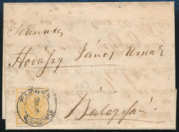 1855 1kr Kézzel írott Halotti értesítőn, Nyomtatványként Feladva / 1kr On Handwritten Printed Matter "RÁTÓTH" (Gudlin 60 - Other & Unclassified