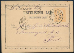1874 2kr Díjjegyes Levelezőlap / PS-card "KÖRMÖCZBÁNYA" - Pest - Autres & Non Classés