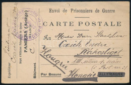 1919 Hadifogoly Levelezőlap Franciaországból Rákosligetre Küldve / POW Postcard From France - Autres & Non Classés