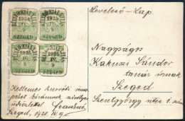 1925 Szeged Helyi Levelezőlap 800K Bérmentesítéssel / Local Postcard With 800K Franking "BÉLYEGKIÁLLÍTÁS SZEGED" - Other & Unclassified