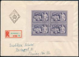 1949 Bélyegnap Kisív Ajánlott FDC-n / Mi 1065 Mini Sheet On Registered FDC - Autres & Non Classés