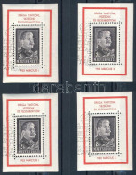 O 1953 4 Db Sztálin Gyászblokk Első Napi Bélyegzéssel (24.000) / 4 X Mi Block 23 - Autres & Non Classés