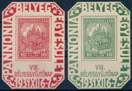 ** 1931/2a + 2b VIII. Bélyeggyűjtőnap Emlékívpár (20.000) / Souvenir Sheet Pair - Andere & Zonder Classificatie