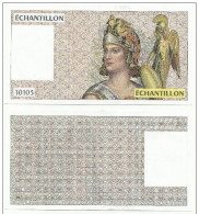 ECHANTILLON N° : 10103 . TESTS POUR DISTRIBUTEURS . MODELE DU 100 FRANCS DELACROIX . - Specimen