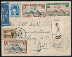 1938 Légi Ajánlott Levél Ausztriába / Airmail Registered Cover To Austria - Autres & Non Classés