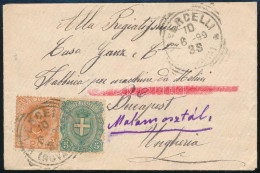 1899 Levél Budapestre / Cover To Budapest "VERCELLI" - Other & Unclassified
