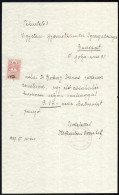 1937 Ifj. Bókai Bókay János (1858-1937),gyermekgyógyász, Egyetemi Tanár Temetésére Küldött Virágszámla, Az "Egyetemi Gye - Non Classificati