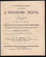 Beke Kristóf: A Nevelés ügyében, Különösen A Köznépre Nézve. Előadatott április 11-kén 1833. A Midőn A Megyebeli Tekinte - Non Classés