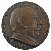 Beck Ö. Fülöp (1873-1945) 1935. "Dunaszentgyörgyi Tolnay Kornél - 1935 / Mindig A Közért" Bronz Emlékérem (60mm) T:AU,XF - Unclassified