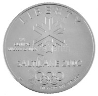 Amerikai Egyesült Államok 2002P 1$ Ag "Téli Olimpia Salt Lake City" T:UNC USA 2002P 1 Dollar Ag "Winter Olympics Salt La - Unclassified