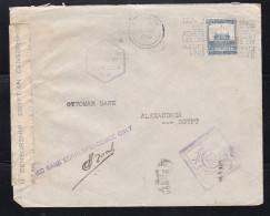 Palestine - 1940 Cover Tel Aviv To Alexandria Egypt Censored - Palästina