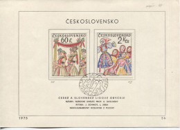 Tschechoslowakei # 2248,2251 Papier „oz“ Ersttagsblatt Volksbräuche - Lettres & Documents