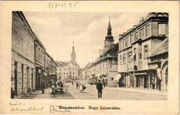 * T2/T3 1918 Nagyszombat, Tyrnau, Trnava; Nagy Lajos Utca, üzletek, Piac / Street View, Shops, Market (fl) - Non Classificati