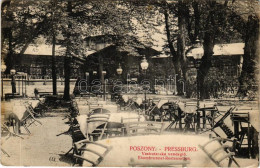 * T2/T3 1909 Pozsony, Pressburg, Bratislava; Vaskutacska Vendéglő, étterem Kert / Eisenbrünnel (Eisenbründl) / Zelezná S - Non Classificati