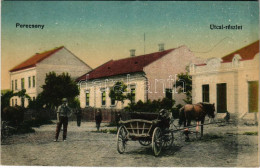 T2 1921 Perecseny, Perechyn, Perecin; Utca, Lovaskocsi / Street, Horse Cart - Unclassified