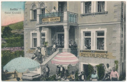 T2/T3 1921 Baska (Krk), Hotel Grandic I Restaurace / Hotel And Restaurant With Guests (EK) - Ohne Zuordnung