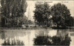 T2/T3 1914 Topolya, Bácstopolya, Backa Topola; Tó Részlet és Templom. Hajtman és Konc Kiadása / Lake And Church (fl) - Non Classificati