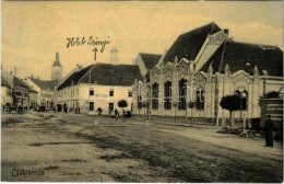 T2 1910 Csáktornya, Cakovec; Zrínyi Tér és Szálloda. Fischel Fülöp (Strausz Sándor) Kiadása / Hotel And Square - Unclassified