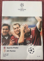 SPARTA PRAHA ,AC PARMA ,CHAMPIONS LEAGUE   ,MATCH SCHEDULE 1997 - Livres