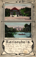 T2/T3 1908 Karlsruhe, Schwarzwaldhaus Im Stadtgarten. Art Nouveau (fl) - Non Classificati