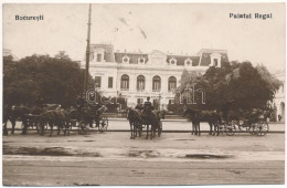 * T2/T3 Bucharest, Bukarest, Bucuresti, Bucuresci; Palatul Regal / Royal Palace, Horse-drawn Carriages (fl) - Non Classés