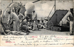 T2/T3 1905 Marinai, A Bordo Dopo Il Rancio / K.u.K. Kriegsmarine Matrosen / Austro-Hungarian Navy Mariners On Board. Alt - Non Classificati