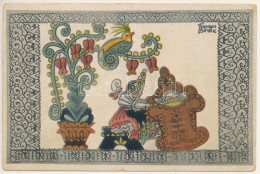 T2/T3 1921 Magyar Népélet / Hungarian Folk Art S: Kardos Böske (EK) - Non Classés