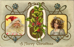 T2/T3 1910 A Merry Christmas, Saint Nicholas. A.S. Meeker Series Number 576. Art Nouveau Embossed Litho / Karácsonyi üdv - Non Classificati