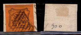 Antichi Stati Italiani - Stato Pontificio - 1867 - 10 Cent (17) Usato Su Frammento (240) - Sonstige & Ohne Zuordnung