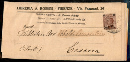 Regno - Vittorio Emanuele III - 7 1/2 Cent (135) Isolato Su Stampato Tariffa Ridotta Editori Da Firenze Per Cesena Del 1 - Other & Unclassified