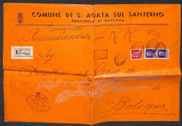 Regno - Vittorio Emanuele III - Annullo Muto Ovale A Sbarre Con Data 29.1.1940 Con A Lato Lineare Su Due Righe Sant'Agat - Other & Unclassified