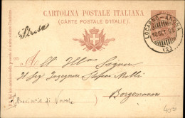 Regno - Navigazione - 1895 Corsivo Stresa Su Cartolina Postale Umberto 10 Cent Per Borgomanero Con Guller Locarno-Arona  - Other & Unclassified