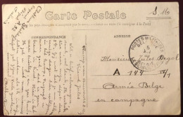 Belgique, Cachet POSTE MILITAIRE BELGIQUE (sans Numéro) 5.12.1915 Sur CPA - (N371) - Army: Belgium