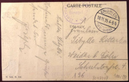 Belgique, Cachet ENGHIEN (BELGIEN) 18.11.1915 Sur CPA - (N372) - Army: Belgium