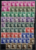 1937 447/454° (lot 71 Timbres) : Serie Reine ASTRID - Used Stamps