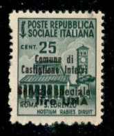 Emissioni Locali - Castiglione D'Intelvi - 1945 - 25 Cent + 1 Lira (7) - Gomma Integra - Autres & Non Classés