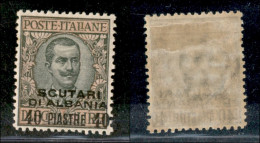 Uffici Postali All'Estero - Levante - Scutari D'Albania - 1911 - 40 Para Su 10 Lire (8) - Gomma Originale - Ottimamente  - Otros & Sin Clasificación