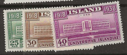 1938 MH Iceland, Mi 200-02 - Neufs