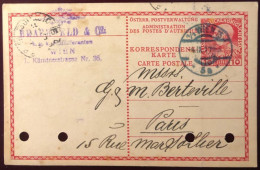 Autriche, Entier Carte - De VIENNE 4.9.1911 - (N398) - Postkarten