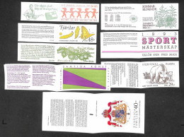 EUROPA - SVEZIA - 1993 - Libretti (MH 178/183 + 186/187) - 8 Libretti Emessi Nell'anno - Nuovi - Altri & Non Classificati