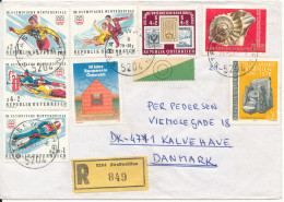 Austria Registered Cover Sent To Denmark 27-5-1977 With A Lot Of Topic Stamps - Brieven En Documenten