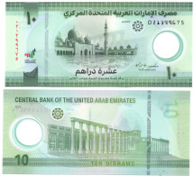 United Arab Emirates 10 Dirhams ND 2022 Polymer P-37 UNC - Ver. Arab. Emirate