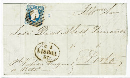 Portugal, 1857, # 12, Para O Porto - Covers & Documents