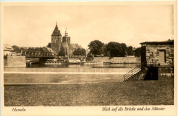 Hameln A D Weser, Blick Auf Die Brücke Und Das Münster - Hameln (Pyrmont)