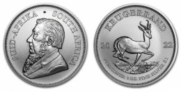 AFRIQUE DU SUD . KRUGERRAND . 1 ONCE ARGENT 2022 . - Afrique Du Sud