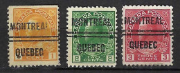 CANADA Ca.1918-25: Lot De Préobl. - Préoblitérés