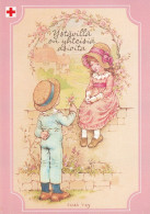 Boy Giving Flowers To Girl - Red Cross 2004 - Suomi Finland - Postage Paid - Sarah Kay - Ganzsachen