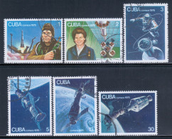 Cuba 1976 Mi# 2125-2130 Used - 1st Manned Space Flight, 15th Anniv. - Gebruikt